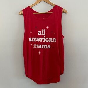 Isabel Maternity by Ingrid & Isabel Red 'All American Mama' Tank Top